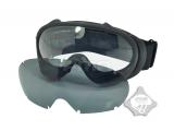 FMA OK ski goggles  black and white lenses BK TB958-BK